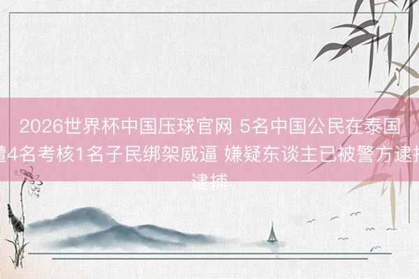 2026世界杯中国压球官网 5名中国公民在泰国遭4名考核1名子民绑架威逼 嫌疑东谈主已被警方逮捕
